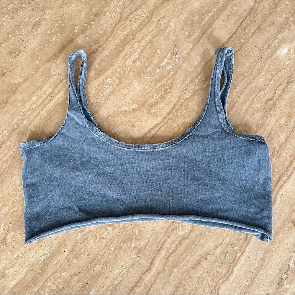 Joah Brown Blue Crop Top